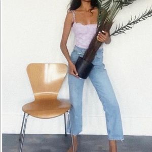 BDG Premium high waisted cropped bootcut in light denim size 27